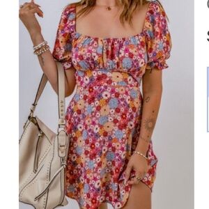 Aster June Hippie flower dress